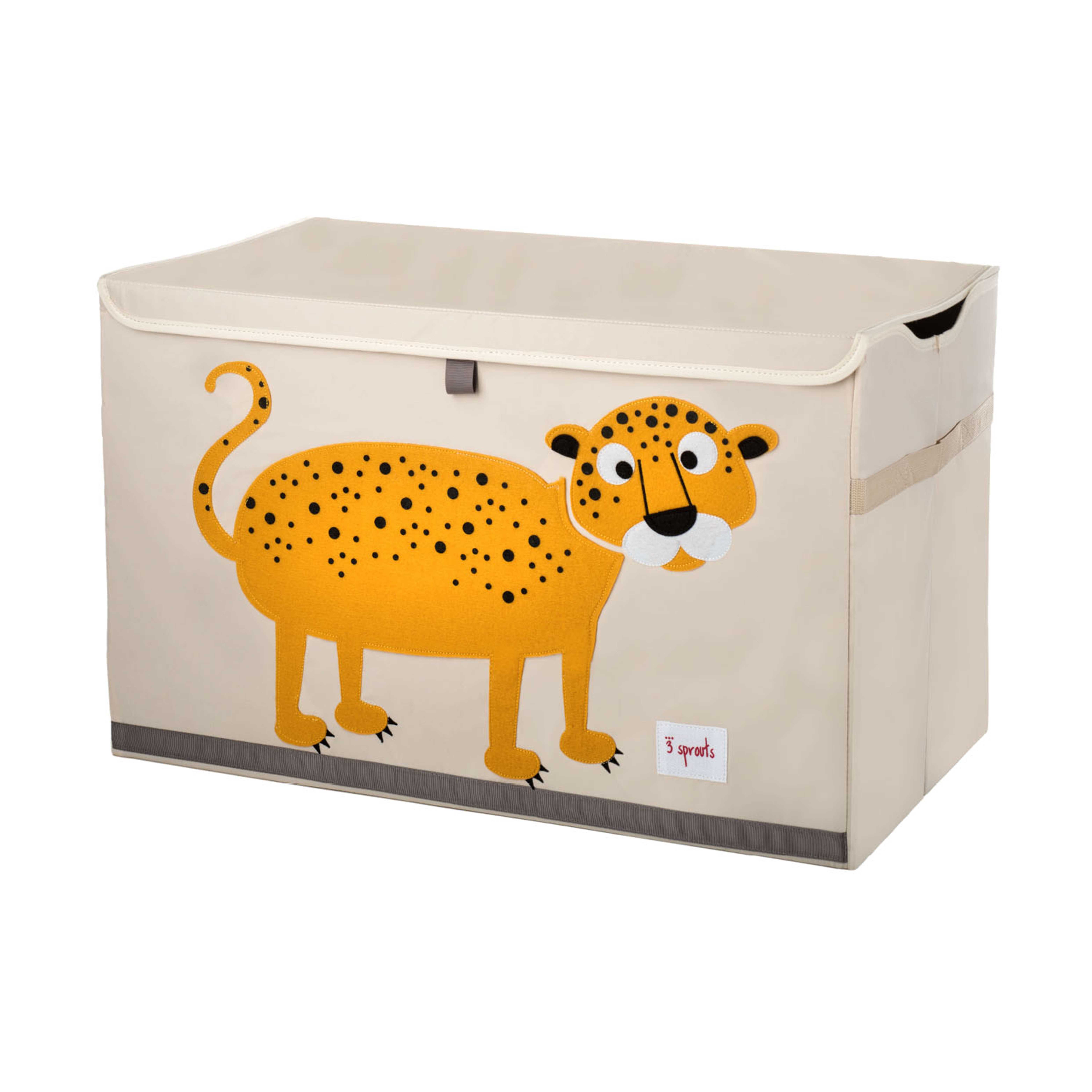 3 Sprouts Aufbewahrungsbox mit Deckel, Leopard - Aufbewahrungsboxen