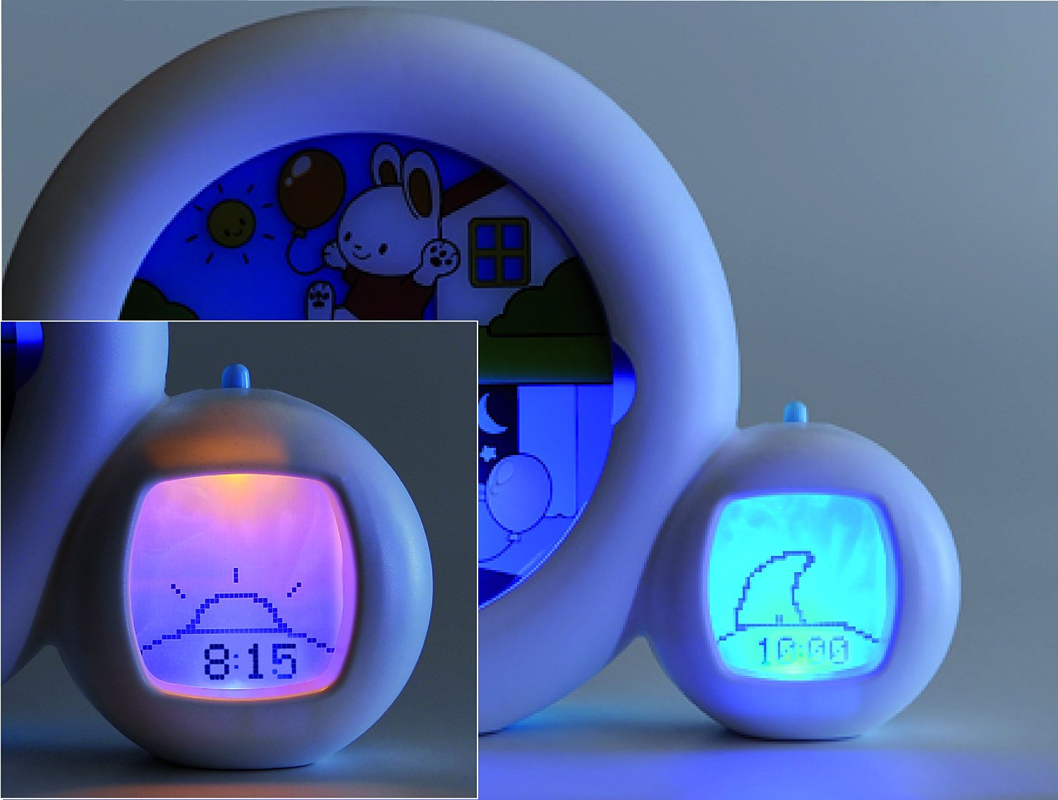 Kid'sleep Moon interaktive Uhr LCD Kid'Sleep Onlinekids.de