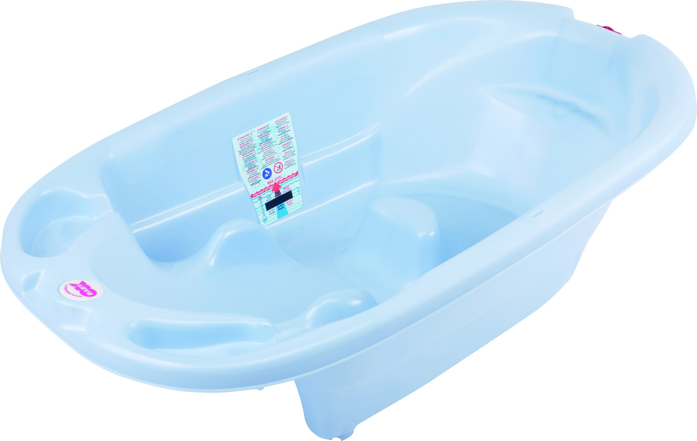 OKBABY Unica Babybadewanne – Für 0–4 Jahre, Mit Thermometer & Ergonomischem Sitz, Auch Als Mini-Pool Nutzbar